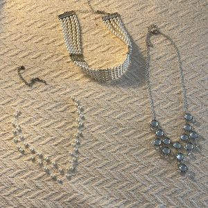 3 pc pearl style necklace bundle